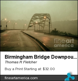 Birmingham Bridge Downpour by Thomas R Fletcher - Photograph - Photography