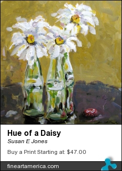 Hue Of A Daisy by Susan E Jones - Painting - Oil On Canvas