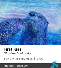 First Kiss by Christine Cholowsky - Painting - Acrylic On Stretched Canvas