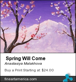  Spring Will Come by Anastasiya Malakhova - acrylic on linen canvas card