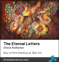 The Eternal Letters by Elena Kotliarker - Painting - Acrylic On Textured Canvas