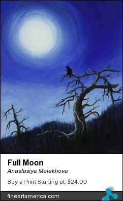 Full Moon by Anastasiya Malakhova - acrylic on canvas