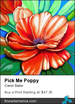 Pick Me Poppy by Carol Sabo - Painting - Acrylic On Canvas