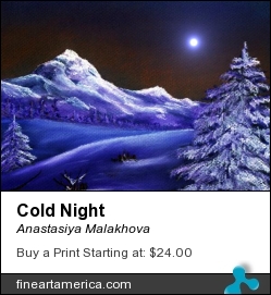 Cold Night by Anastasiya Malakhova - pastels on paper, digitally altered