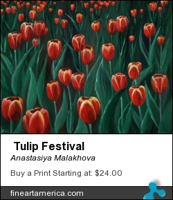  Tulip Festival by Anastasiya Malakhova - acrylic on canvas