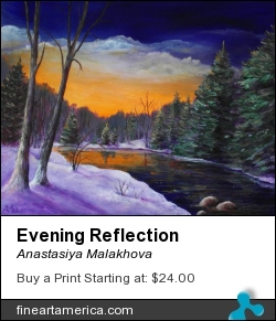 Evening Reflection by Anastasiya Malakhova - acrylic on canvas