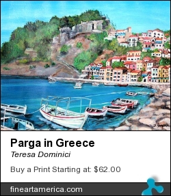Parga In Greece by Teresa Dominici - Painting - Acrylic On Canvas