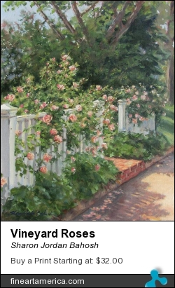 Vineyard Roses by Sharon Jordan Bahosh - Painting