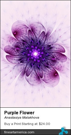 Purple Flower by Anastasiya Malakhova - fractal art