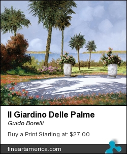 Il Giardino Delle Palme by Guido Borelli - Painting - Oil On Canvas