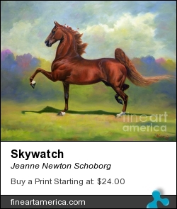 Skywatch by Jeanne Newton Schoborg - Painting - Oil On Canvas