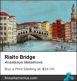 Rialto Bridge by Anastasiya Malakhova - pastels on paper