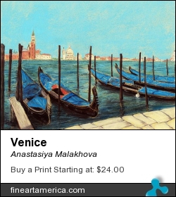 Venice by Anastasiya Malakhova - pastels on paper