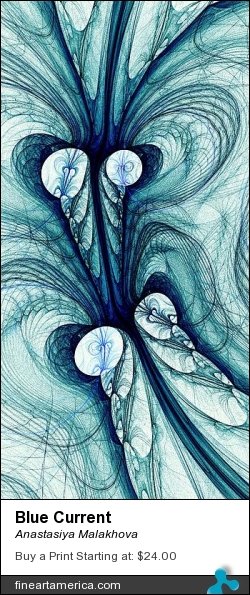 Blue Current by Anastasiya Malakhova - fractal art