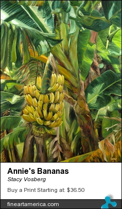 Annie's Bananas by Stacy Vosberg - Painting - Oil On Canvas