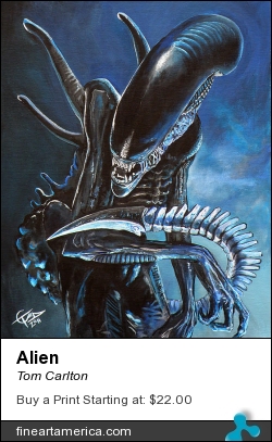 Alien by Tom Carlton - Painting - Acrylic Paint
