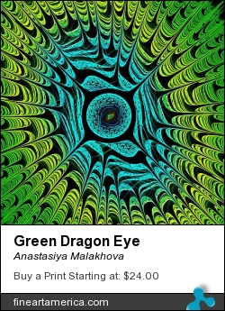 Green Dragon Eye by Anastasiya Malakhova - fractal art