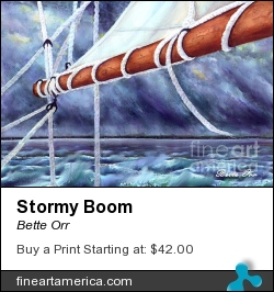 Stormy Boom by Bette Orr - Painting - Transparent Watercolor