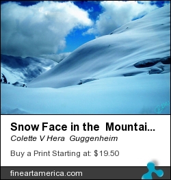 Snow Face In The Mountain by Colette V Hera  Guggenheim - Photograph - Photography