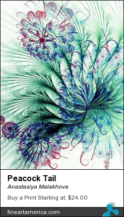 Peacock Tail by Anastasiya Malakhova - fractal art