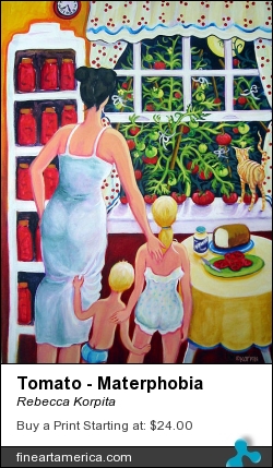 Tomato - Materphobia by Rebecca Korpita - Painting - Acrylic