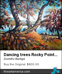 Dancing Trees Rocky Point Park Bc by Dumitru Barliga - Painting - Acrylic On Canvas, 20/24