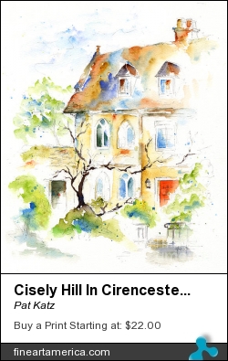 Cisely Hill In Cirencester by Pat Katz - Painting - Watercolor