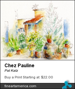 Chez Pauline by Pat Katz - Painting - Watercolor