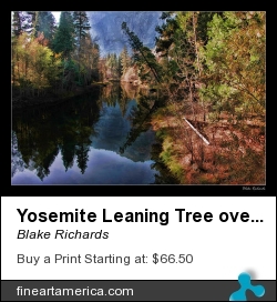 Yosemite Leaning Tree Over Lake by Blake Richards - Photograph - Photography