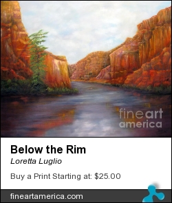 Below The Rim by Loretta Luglio - Painting - Oil On Canvas