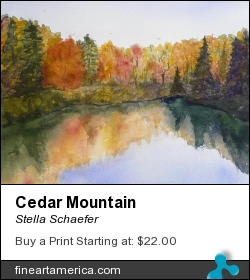 Cedar Mountain by Stella Schaefer - Painting - Watercolor