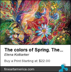 The Colors Of Spring. The Original Can Be Purchased Directly From Www.elenakotliarker.com by Elena Kotliarker - Painting - Acrylic On Textured Canvas