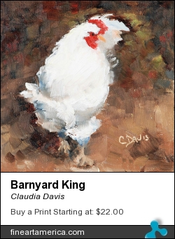 Barnyard King by Claudia Davis - Painting - Oil