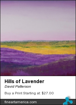 Hills Of Lavender by David Patterson - Painting - Soft Pastel Painting