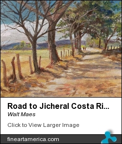Road To Jicheral Costa Rica by Walt Maes - Painting - Acrylic On Canvas
