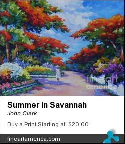 Summer In Savannah by John Clark - Painting