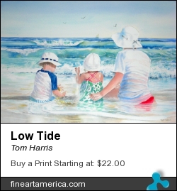 Low Tide by Tom Harris - Painting - Watercolor