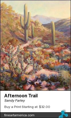 Afternoon Trail by Sandy Farley - Painting - Acrylics