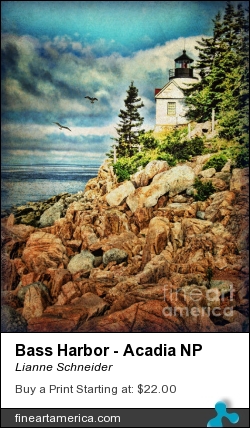 Bass Harbor - Acadia Np by Lianne Schneider - Digital Art - Digital Painting/photographic Art