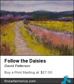 Follow The Daisies by David Patterson - Painting - Soft Pastel Painting
