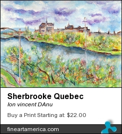 Sherbrooke Quebec by Ion vincent DAnu - Painting