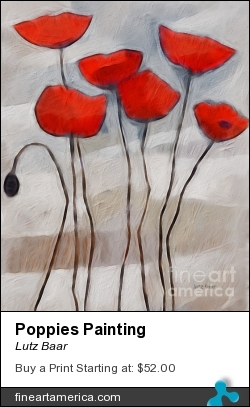 Poppies Painting by Lutz Baar - Digital Art - Mixed Media
