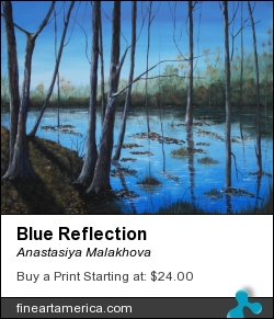Blue Reflection by Anastasiya Malakhova - acrylic on canvas