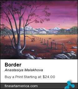 Border by Anastasiya Malakhova - acrylic on canvas