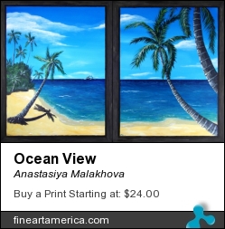 Ocean View by Anastasiya Malakhova - acrylic on canvas