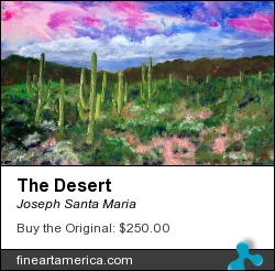 The Desert by Joseph Santa Maria - Painting - Oil On Masonite
