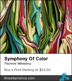 Symphony Of Color by Florene Welebny - Digital Art - Digital Painting On Canvas