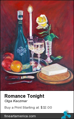 Romance Tonight by Olga Kaczmar - Painting - Oil On Canvas