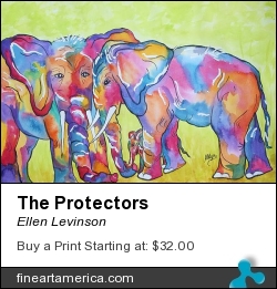 The Protectors by Ellen Levinson - Painting - Watercolor