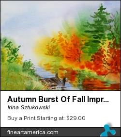 Autumn Burst Of Fall Impressionism by Irina Sztukowski - Painting - Painting